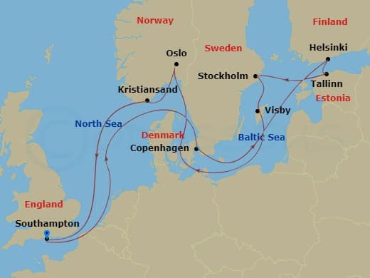 Itinerary map
