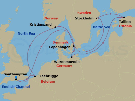 Itinerary map