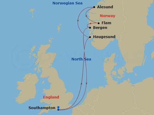 Itinerary map
