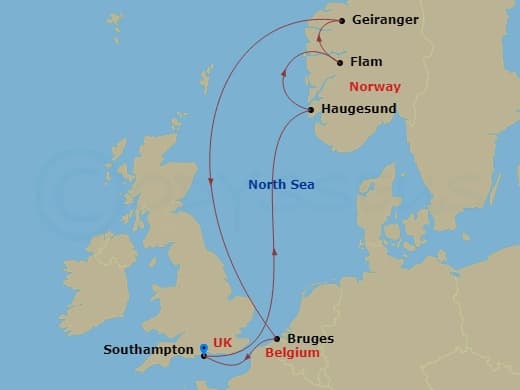 Itinerary map
