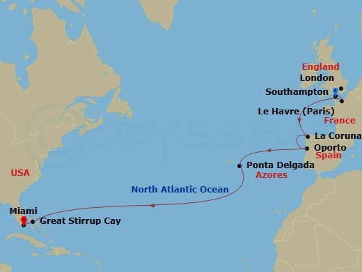 Itinerary map