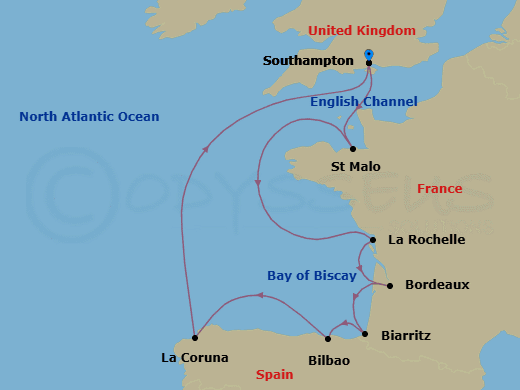 Itinerary map