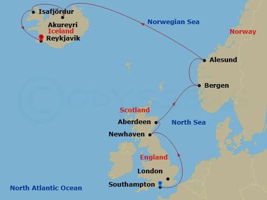Itinerary map