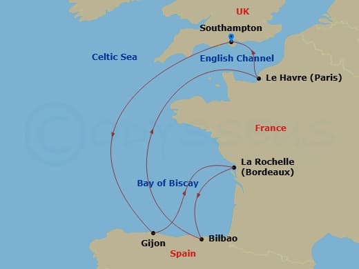 Itinerary map