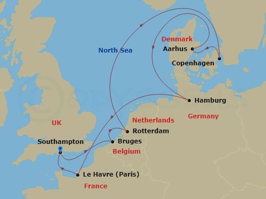 Itinerary map