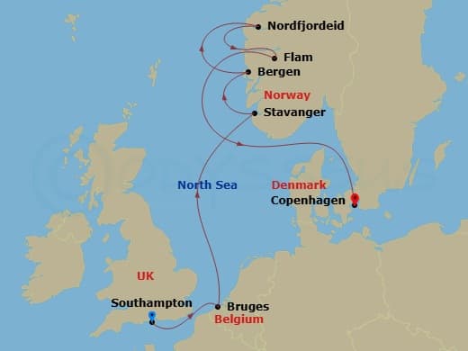 Itinerary map