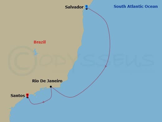 Itinerary map