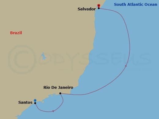 Itinerary map