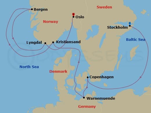 Itinerary map