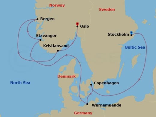 Itinerary map