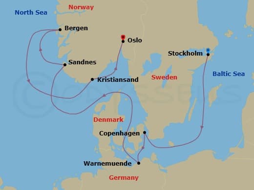 Itinerary map