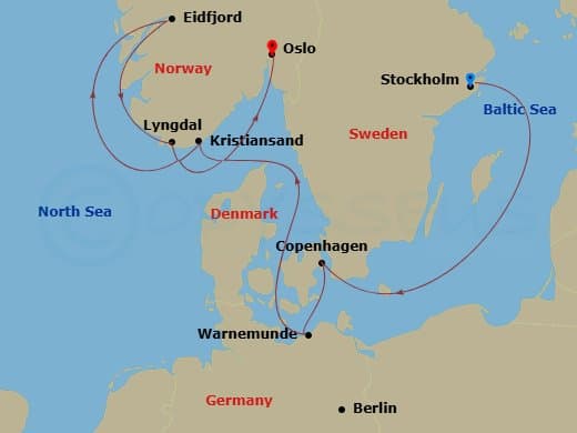 Itinerary map