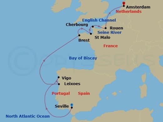 Itinerary map