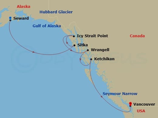 Itinerary map