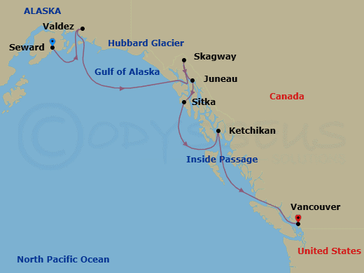 Itinerary map