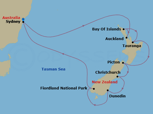 Itinerary map