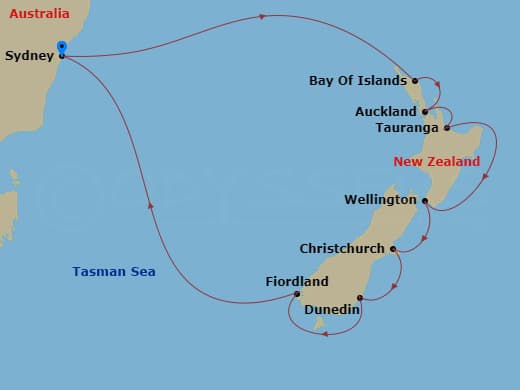 Itinerary map