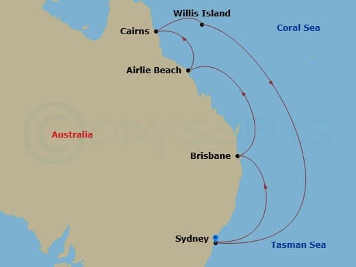 Itinerary map