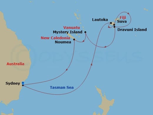 Itinerary map