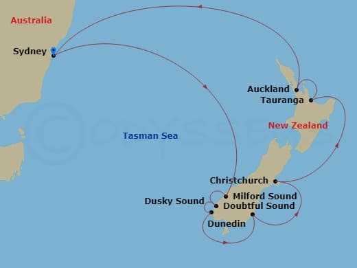Itinerary map