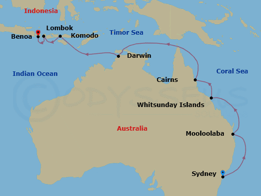 Itinerary map