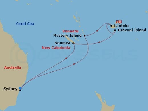 Itinerary map
