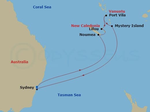 Itinerary map