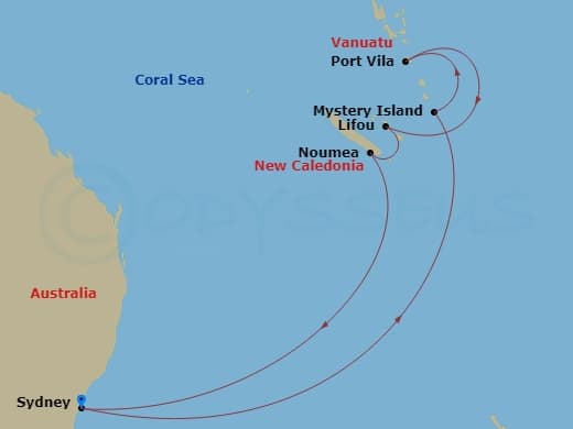 Itinerary map