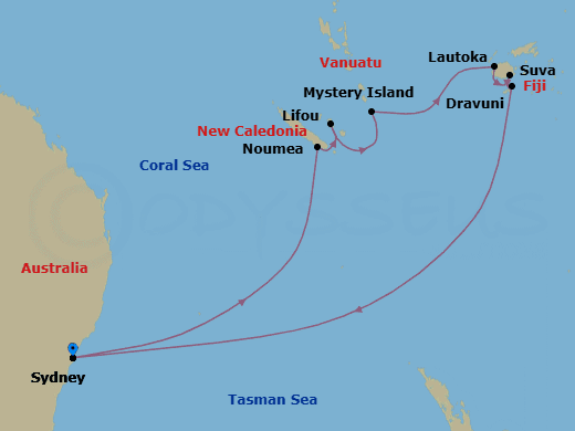 Itinerary map