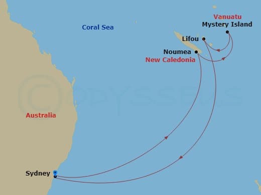 Itinerary map