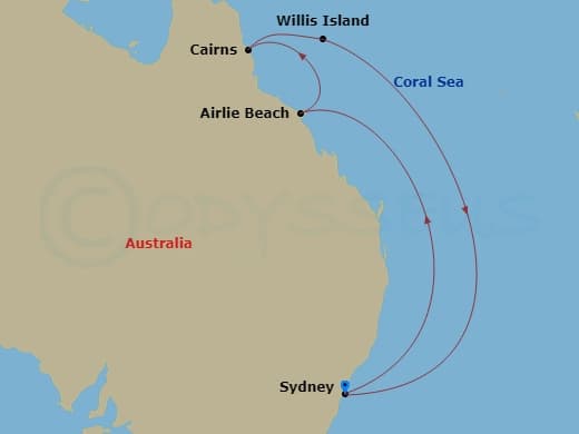 Itinerary map