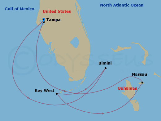 Itinerary map