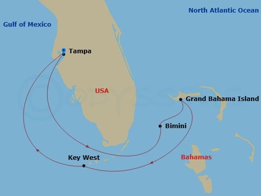 Itinerary map