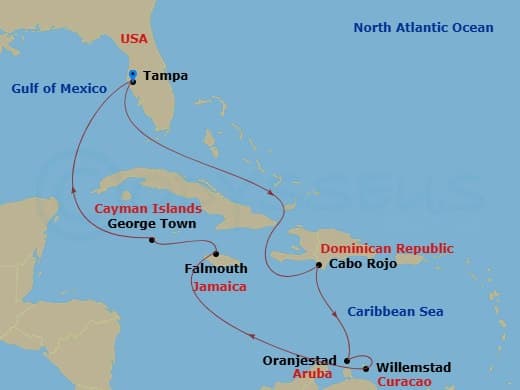 Itinerary map