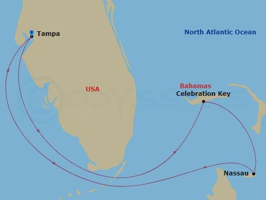 Itinerary map
