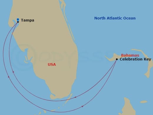 Itinerary map