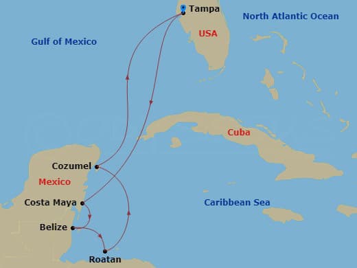 Itinerary map