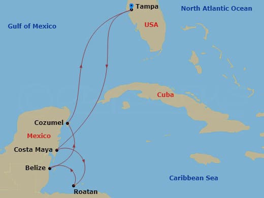 Itinerary map