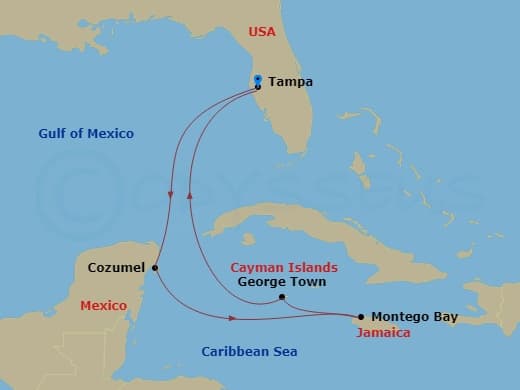 Itinerary map