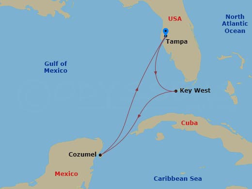 Itinerary map
