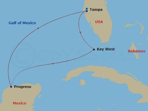 Itinerary map