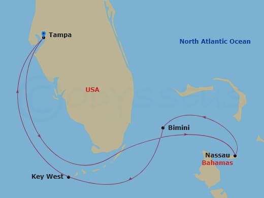 Itinerary map