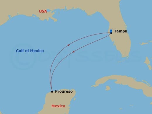 Itinerary map