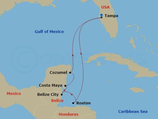 Itinerary map