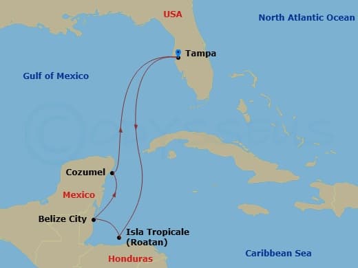 Itinerary map