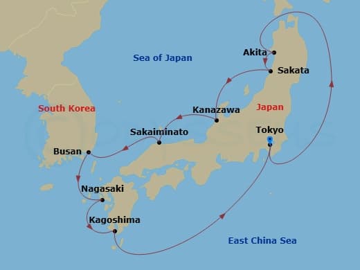 Itinerary map