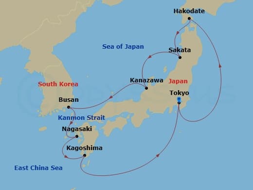 Itinerary map
