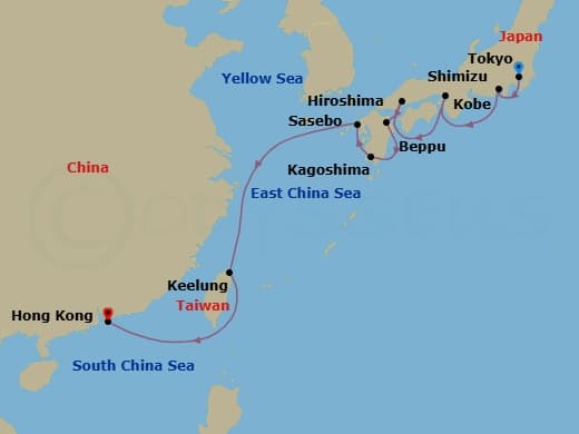 Itinerary map