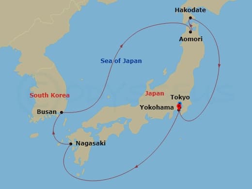 Itinerary map