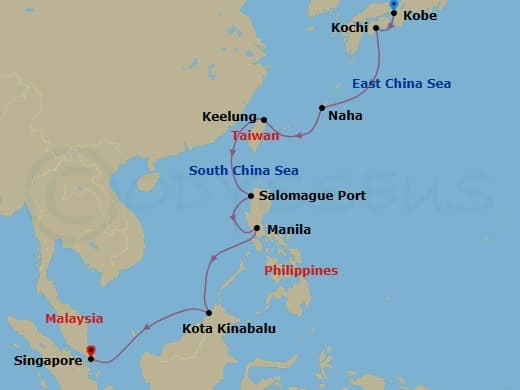Itinerary map